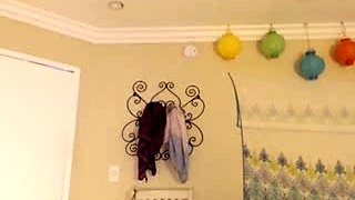 Cute blonde with big boobs solo