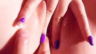 Good Morning! Cum Inside and Rubbing My Stepdaughter's Virgin Pussy to Orgasm