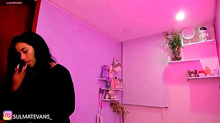 Sexy Asian Girl Passionately Licks and Kisses ASMR Microphone in Pink Room