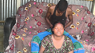 Housewife Massaged with Oil on Her Head and Fucked Her Fucking Sex