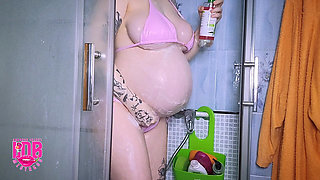 Shower Time - 9 Months Pregnant