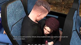 Taboo University - Super hot Punk Woman Gives Me a Hj Inwards a Public Bus - THREE DIMENSIONAL Porno Games