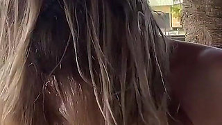 Wife Walking Around and Showing off Her Big Boobs.