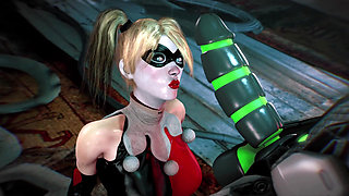 Harley Quinn X Cyber Grid: Doggy, Deepthroat, Riding (3D Gameplay) 60 Fps