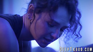 Extremely perfect Hazel Moore defeated hard in -Censored- spit roast thrusting