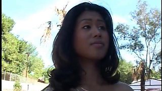 Naughty asian bitch deepthroating monster bbc and getting pussy fucked