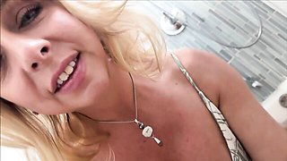 Blonde MILF Brianna Rides Cowgirl Before a Creampie