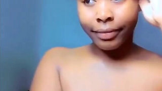 African Bad Slut Huge Dildo Stretching Cunt to the Max