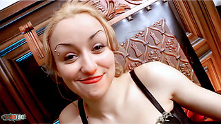 Krystal Wallas: Great Petite Brunette with Big Boobs Krystal Removing Clothes