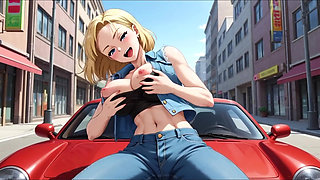 Android 18 Teasing Her Perfect Body in Hot Extremely Seductive Erotic Poses in Dragon Ball 3D Adult Animations