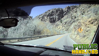Handjobs Vickie Valencort in Car