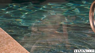 Blonde milf Brett twerks her ass on his cock after riding it