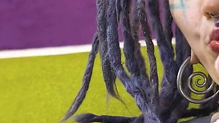 Threesome Anal Only Alternative Dreadlocks Girl Double Anal, Prolapse, Gape