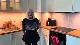 Blondessas Virgin Step-Sister Begs Him to Rate Her
