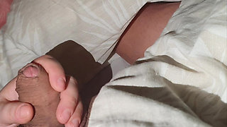 Step Mom Gives step son a Taboo Handjob to Get the Cum Out.