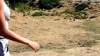 Sapphira Peeing in Front of the Camera