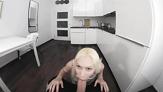 Big tits kitchen sex with Vivian Lola