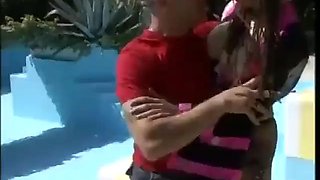 Hardcore fuck by pool: Blowjob, Missonary  Babe Porn