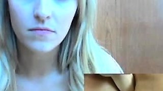 Hot amateur blonde pregnant toying her pussy solo