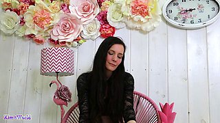 Mia Moons Slow Black Heel Tease in Sheer Stockings Footplay