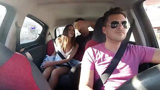 Hot Latina Teen Rides Big Dick in Uber - Amateur Sex with Nicols