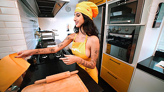 Hot lesbian Latinas cooking - Part 2 - SFW