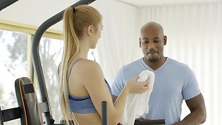 Flash Brown and Layna Landry in interracial action