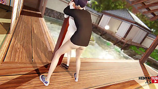 Chainsaw Man Hentai - Aki Fucks Makima While She's Clinging to the Column of Her House.