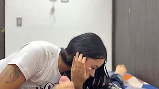 Sharing A Bed With My Shy Stepsister, She Makes Me Fuck Her Ass And Come In Her Mouth