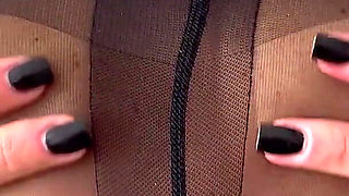 Best POV for Black Pantyhose Footjob