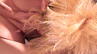 Pregnant Blond MILF Sucking Loaded Rod.