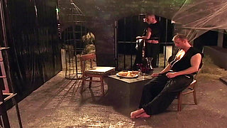 Filthy Slut Fucked Hard in Dungeon, Gloryhole and Intense Threesome with Facial