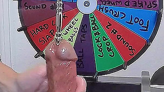 She Inserts a 30cm Probe All the Way Into His Meaty Cock. Playing BDSM Roulette.