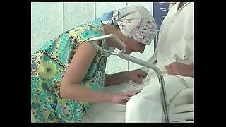German Granny Gets Doctor's Cock - Hairy Pussy Fucked & Fisted