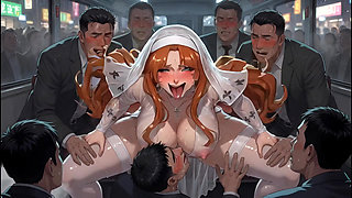 Busty Redhead Nun Public Humiliation - Train Bus Orgy Squirting Creampie