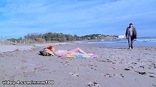 Redhead Anal fucking and squirting at the beach - MMM100