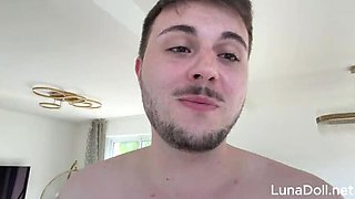 Luna Doll & Gaby Doll Get Tight Ass Stretched With Butt Plug & Dildo Before Anal Creampie