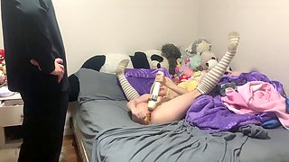 Step-Dad Catches EmoDream1998 Masturbating and Helps Her