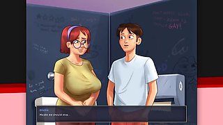 Petite School Girl with Big Tits Fucks Big Dick - Summertime Saga
