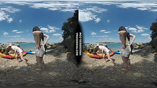 Matty and Josie Kayaking on Vacation — Hiking Nude on an Abandoned