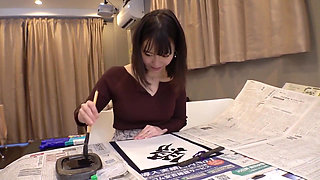 Part 1: Erotic Calligraphy Wife! Nipple & Clit Stop-and-flick Female Body Brush!