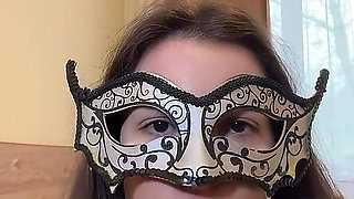 Russian Talkative Cutie in Stockings and Heels Dancing Striptease