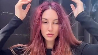 Smoking Outdoor Along Hair Fetish and Boobs Flash