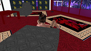 Animated 3D Cartoon Porn - Beautiful Girl Masturbating with Carrot on Floor Multiple Orgasms