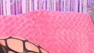 Metallic Mini Skirt Fishnet Sex Machine Anal Cum