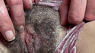 Look at My Hairy Under Wet and Dirty Shorts,leaking Cream From Hairy Vagina