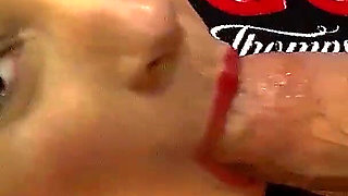 Ggg - Brunette Slut Takes 4 Cocks at Once - Hardcore Blowbang with Facial