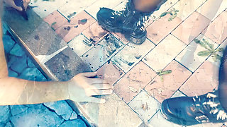 SPIKED Boots TRAMPLING the soul out of him 515