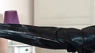 Deep and Hard Ass Fisting with Latex Gloves