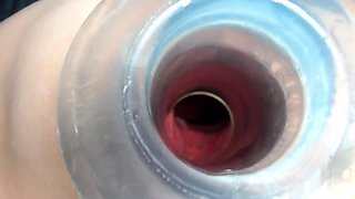 Ass gaping fetish ho toys her clit hard